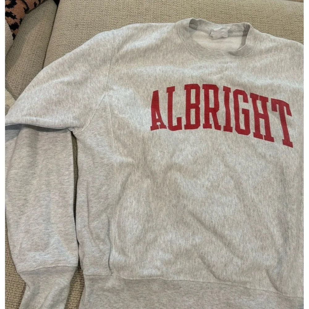 Vintage Champion Reverse Weave ALBRIGHT Heather Gray Sweatshirt M Cotton - Picture 5 of 7